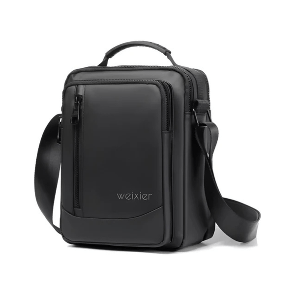 CarryQuest® - Heren Schoudertas - Waterdicht Crossbody Tas - Handtas - PU Leer - Zwart