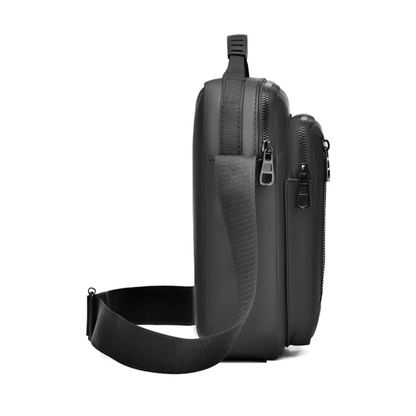 CarryQuest® - Heren Schoudertas - Waterdicht Crossbody Tas - Handtas - PU Leer - ZwartCarryQuestsimple