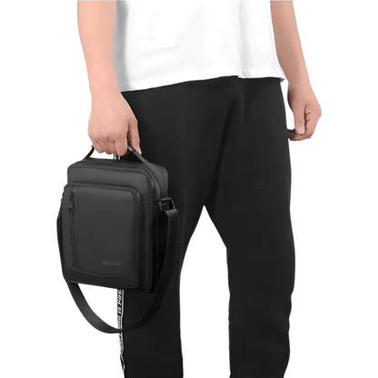 CarryQuest® - Heren Schoudertas - Waterdicht Crossbody Tas - Handtas - PU Leer - ZwartCarryQuestsimple