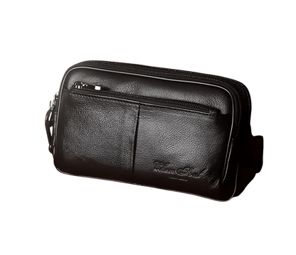 CarryQuest® - Heuptas - Clutch Taille Tas - Echt Leder - Telefoonhoesje - 2 kleuren