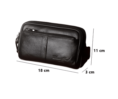 CarryQuest® - Heuptas - Clutch Taille Tas - Echt Leder - Telefoonhoesje - 2 kleuren