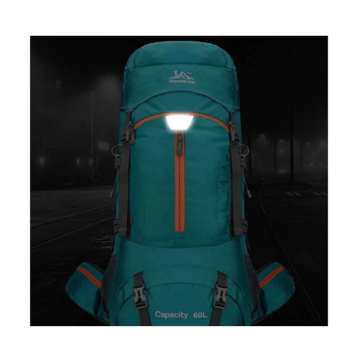 CarryQuest® - Hiking - rugzak 60L - Klimmen - Wandelen - Kamperen - Rugzak met Regenhoes - Groen