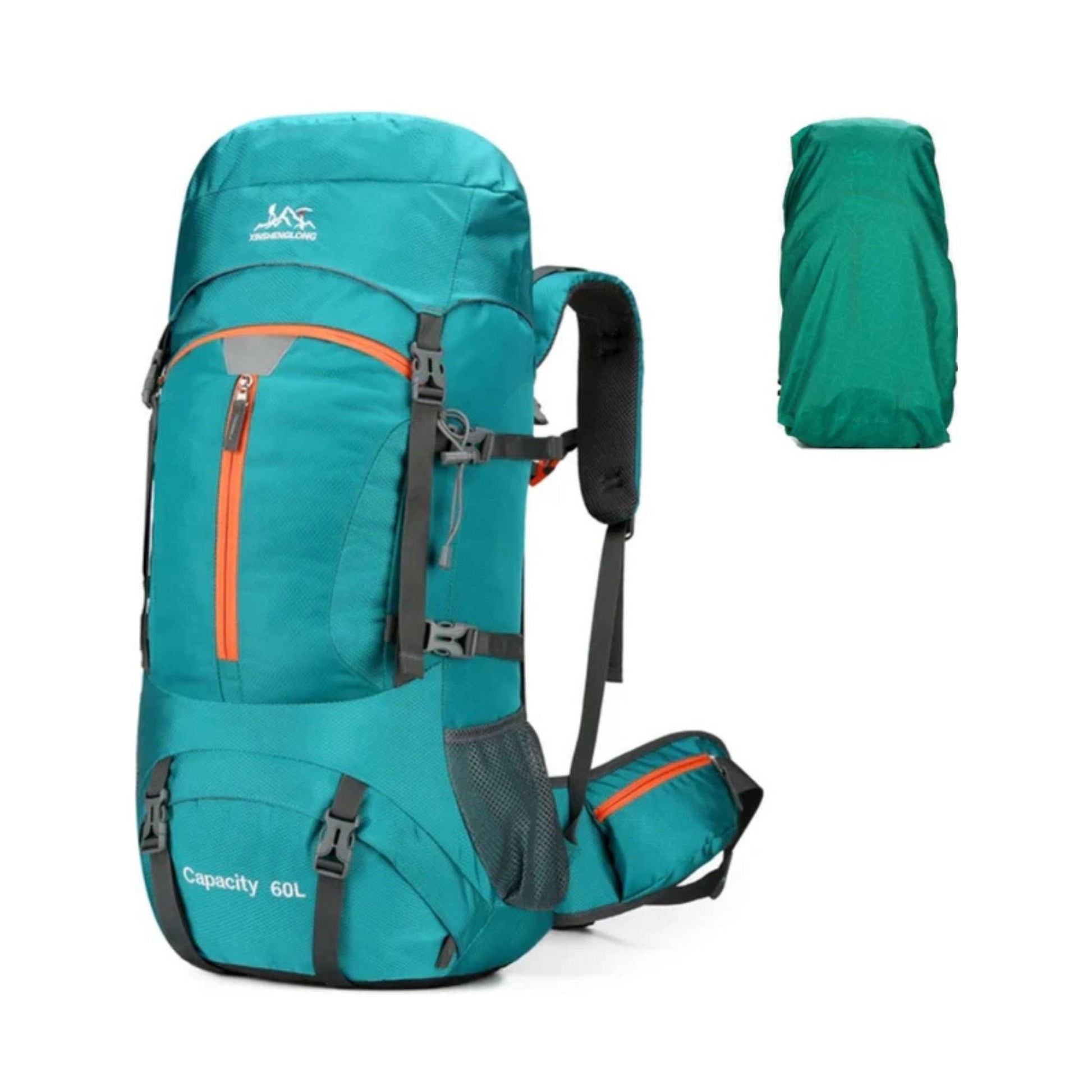 CarryQuest® - Hiking - rugzak 60L - Klimmen - Wandelen - Kamperen - Rugzak met Regenhoes - GroenCarryQuestsimple