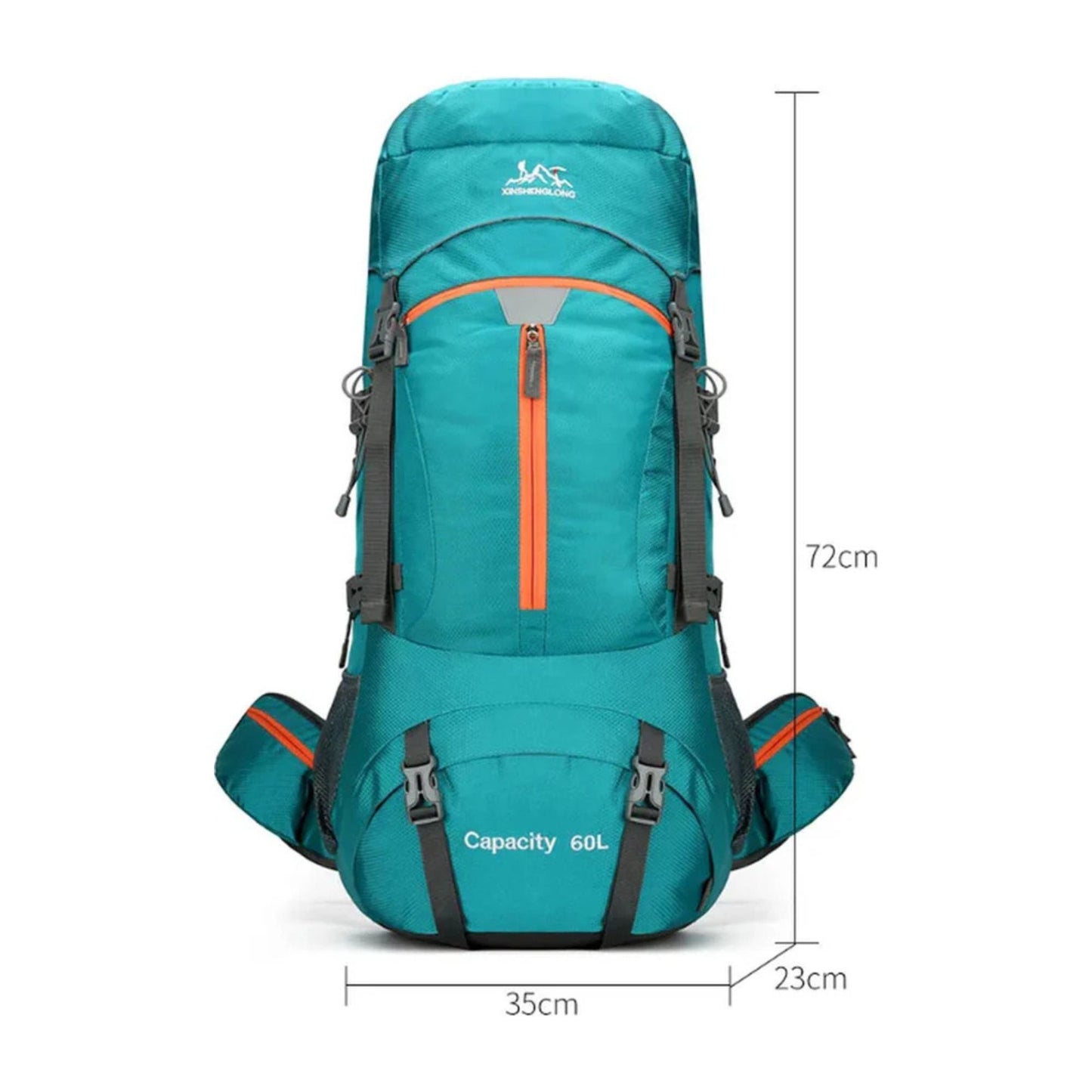 CarryQuest® - Hiking - rugzak 60L - Klimmen - Wandelen - Kamperen - Rugzak met Regenhoes - GroenCarryQuestsimple