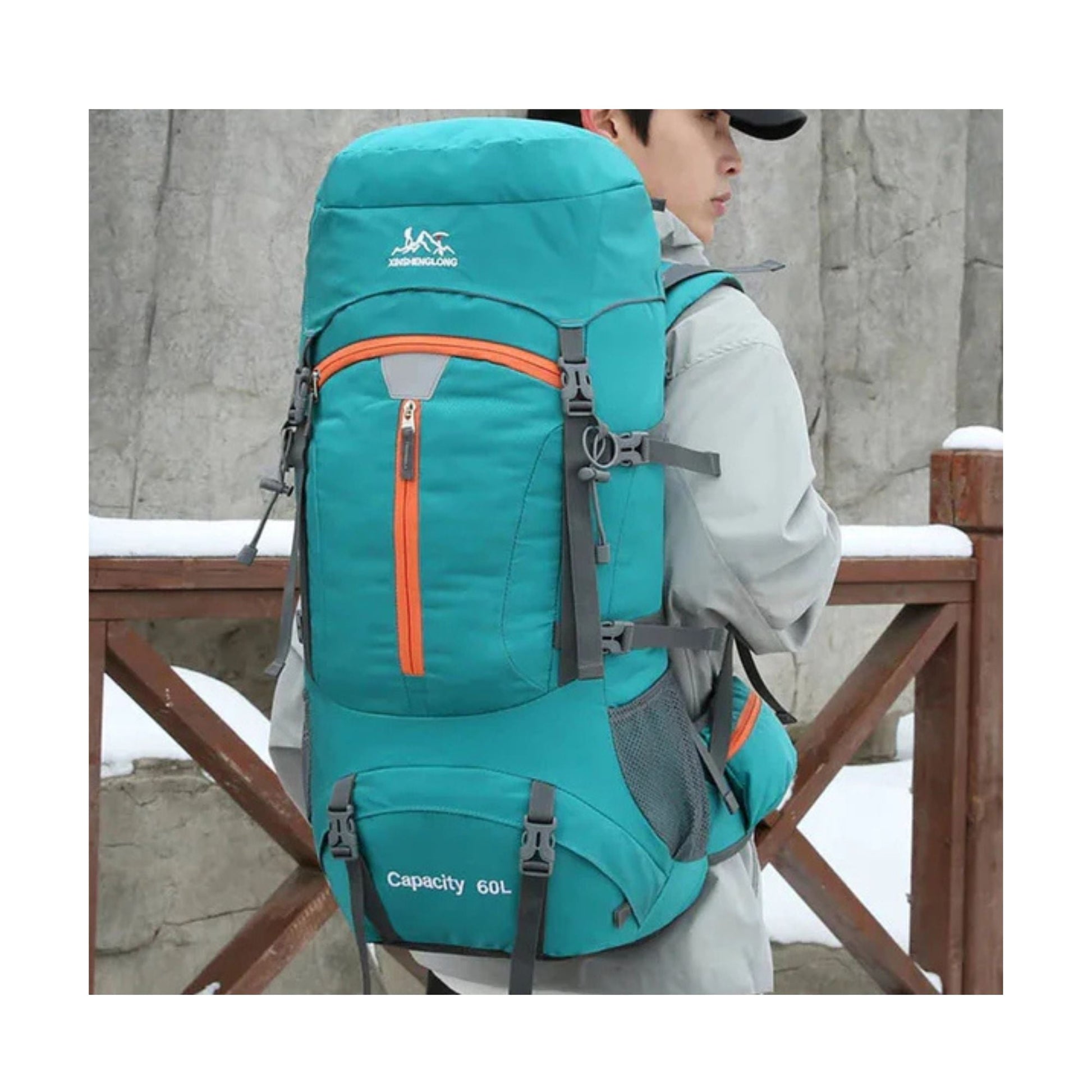 CarryQuest® - Hiking - rugzak 60L - Klimmen - Wandelen - Kamperen - Rugzak met Regenhoes - GroenCarryQuestsimple