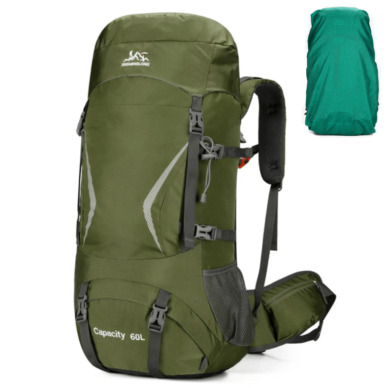 CarryQuest® - Hiking Rugzak 60L met Regenhoes - 5 Kleuren - CarryQuest