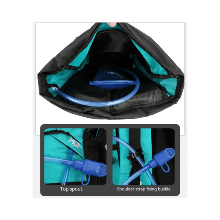 CarryQuest® - Hydratatie rugzak - Schoen - 65L - Blauw