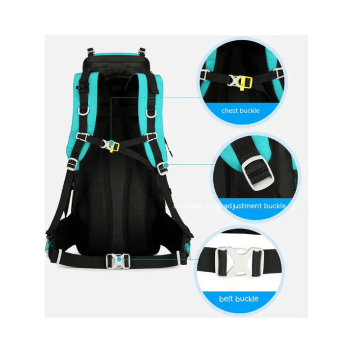 CarryQuest® - Hydratatie rugzak - Schoen - 65L - Blauw