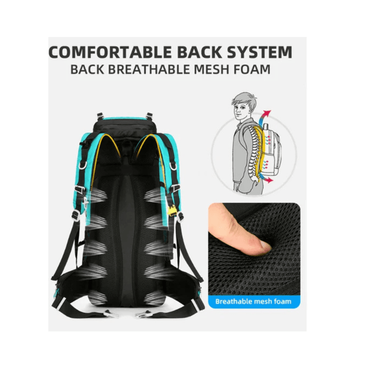 CarryQuest® - Hydratatie rugzak - Schoen - 65L - Oranje