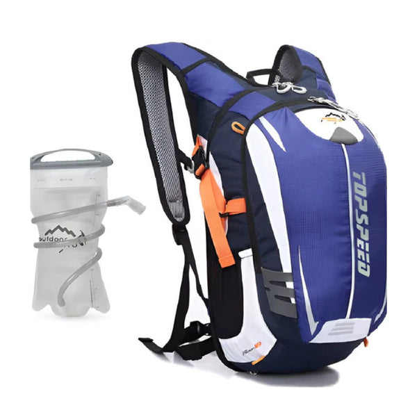 CarryQuest® - Hydratatie Rugzak voor Fietsen - 18L Volume + 2L Waterzak - Waterdicht Nylon - Wandelrugzak - Blauw