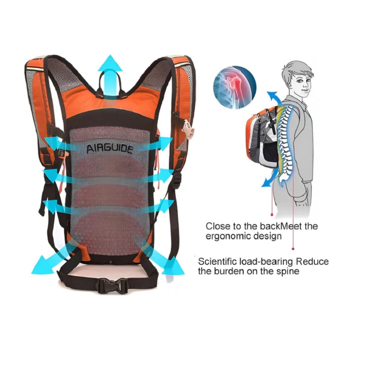CarryQuest® - Hydratatie Rugzak voor Fietsen - 18L Volume - Fietsen, Wandelen - RoodCarryQuestsimple