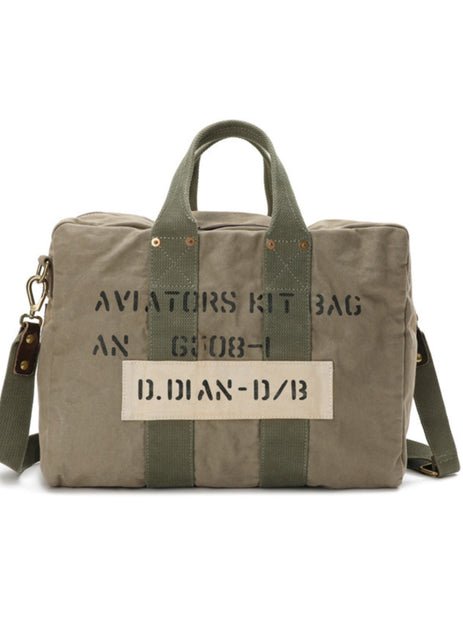 CarryQuest® Khaki Canvas Heren Pilot Bag - 50cm x 33cm x 21cm - Duurzaam & StijlvolCarryQuestReis - /Weekendtas03
