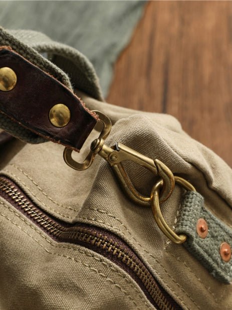 CarryQuest® Khaki Canvas Heren Pilot Bag - 50cm x 33cm x 21cm - Duurzaam & StijlvolCarryQuestReis - /Weekendtas03