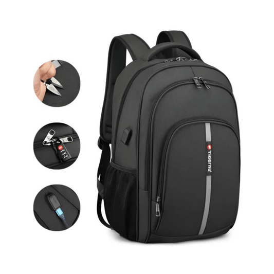 CarryQuest® - Laptop Rugzak 15.6" - Grote Capaciteit + Waterdicht + USB - ZwartCarryQuestsimple