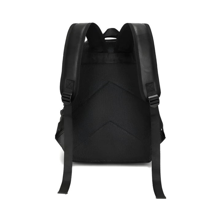 CarryQuest® - Laptop Rugzak - PU Lederen Rugzak - 15" Laptop - Schooltas Voor Tienerjongens - Zwart