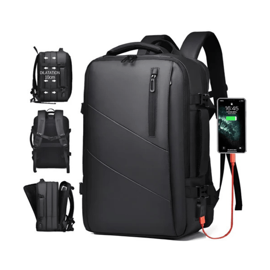 CarryQuest® - Laptop Rugzak - Reistas - Weekendtas - Laptopvak + Grote Capaciteit - ZwartCarryQuestsimple