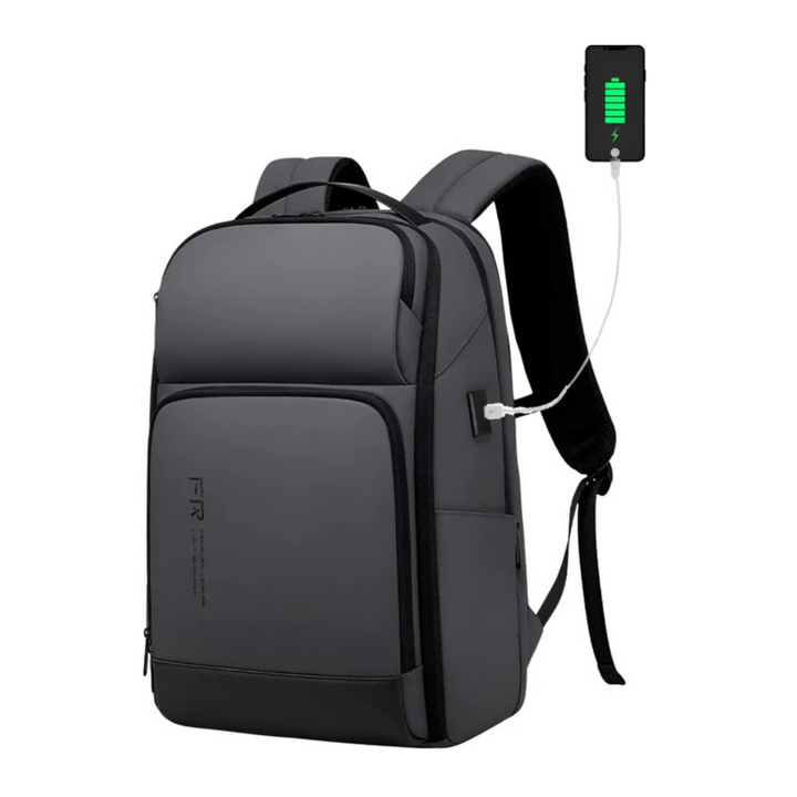 CarryQuest® - Laptop Rugzak - USB Oplaadfunctie - 35L - Laptopvak tot 15.6 inch - Grijs