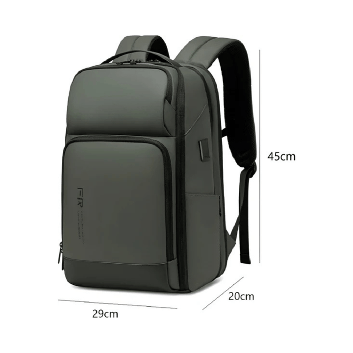 CarryQuest® - Laptop Rugzak - USB Oplaadfunctie - 35L - Laptopvak tot 15.6 inch - Grijs