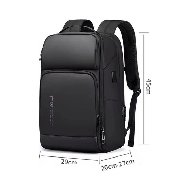 CarryQuest® - Laptop Rugzak - USB Oplaadfunctie - 35L - Laptopvak tot 15.6 inch - Grijs