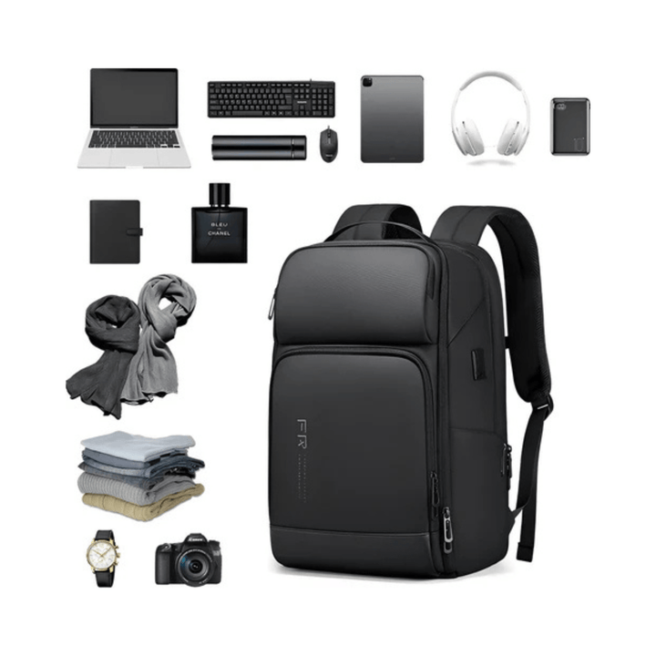 CarryQuest® - Laptop Rugzak - USB Oplaadfunctie - 35L - Laptopvak tot 15.6 inch - Zwart