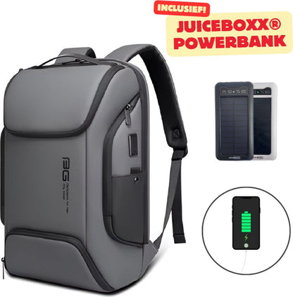 CarryQuest® - Laptoprugzak - USB Oplaadfunctie - Waterdicht - Solar Powerbank Juiceboxx® - 2 Kleuren