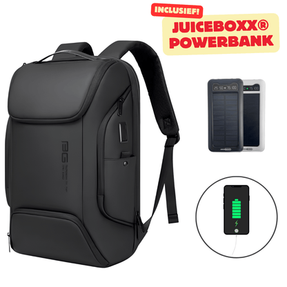 CarryQuest® - Laptoprugzak - USB Oplaadfunctie - Waterdicht - Solar Powerbank Juiceboxx® - 2 Kleuren