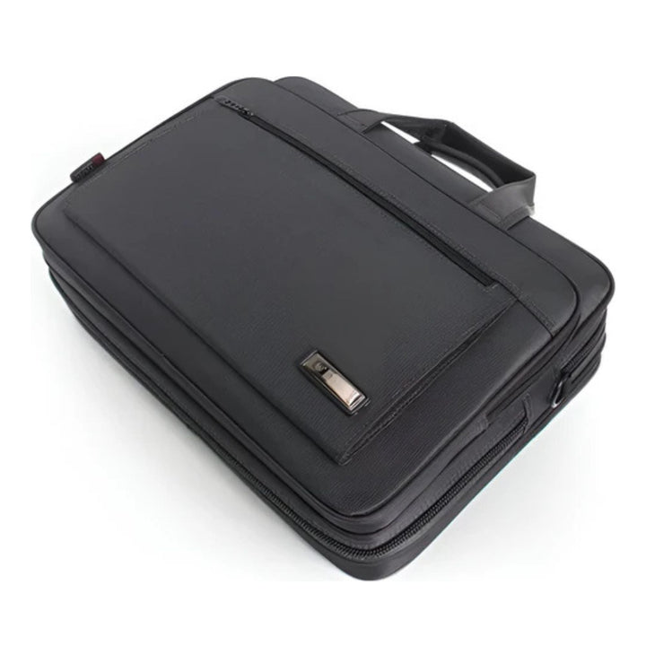 CarryQuest® - Laptoptas - Heren Aktetas Voor 15 inch Laptop, Waterdichte Oxford Stof - Zwart