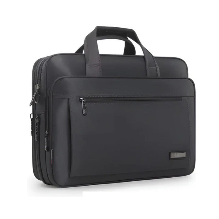 CarryQuest® - Laptoptas - Heren Aktetas Voor 15 inch Laptop, Waterdichte Oxford Stof - Zwart
