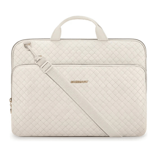 CarryQuest® - Laptoptas - Multifunctionele Laptop Messenger Tas - 15.6 inch MacBook Pro/Air - BeigeCarryQuestsimple