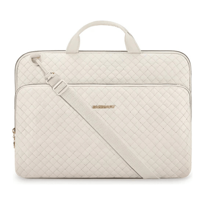 CarryQuest® - Laptoptas - Multifunctionele Laptop Messenger Tas - 15.6 inch MacBook Pro/Air - Beige