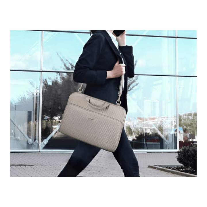 CarryQuest® - Laptoptas - Multifunctionele Laptop Messenger Tas - 15.6 inch MacBook Pro/Air - Grijs