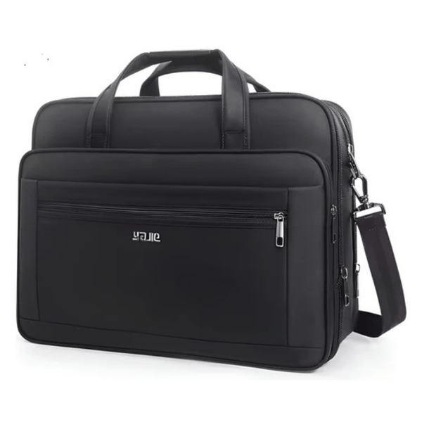 CarryQuest® - Laptoptas - Super Capaciteit Heren Laptop Aktetas - Geschikt voor 15 inch Laptops - Zwart