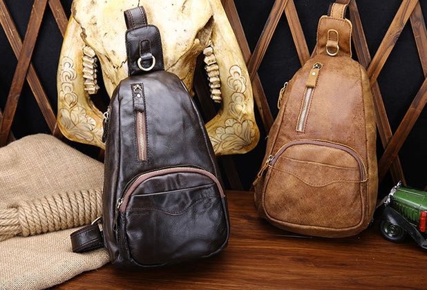 CarryQuest® Lederen Borsttas – Zwart & Bruin – Handgemaakt – Ruime Opbergruimte – Voor MannenCarryQuestCross Body Tas03