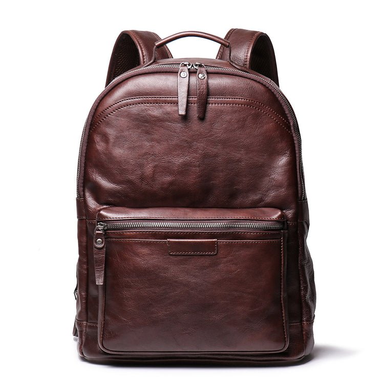 CarryQuest® Lederen Rugzak – 42x32x14cm – 16 Inch Laptop – Waterbestendig – Lichtgewicht – Retro StijlCarryQuest®simpleNiet Klaar