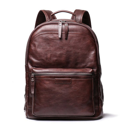 CarryQuest® Lederen Rugzak – 42x32x14cm – 16 Inch Laptop – Waterbestendig – Lichtgewicht – Retro StijlCarryQuest®simpleNiet Klaar