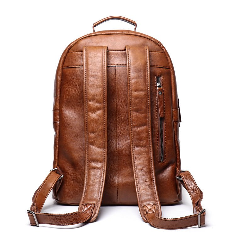 CarryQuest® Lederen Rugzak – 42x32x14cm – 16 Inch Laptop – Waterbestendig – Lichtgewicht – Retro StijlCarryQuest®simpleNiet Klaar