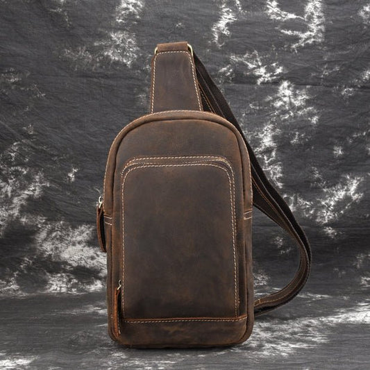 CarryQuest® Leren Schoudertas – Casual & Stijlvol – Italiaans Rundleer – 16x5x28 cmCarryQuestSchoudertas Heren03
