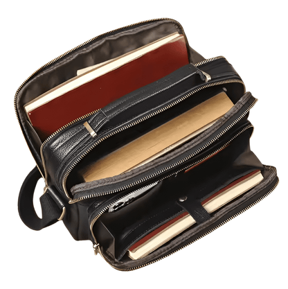 CarryQuest® - Leren Schoudertas - Vintage - Grote Capaciteit Handtassen - Bruin