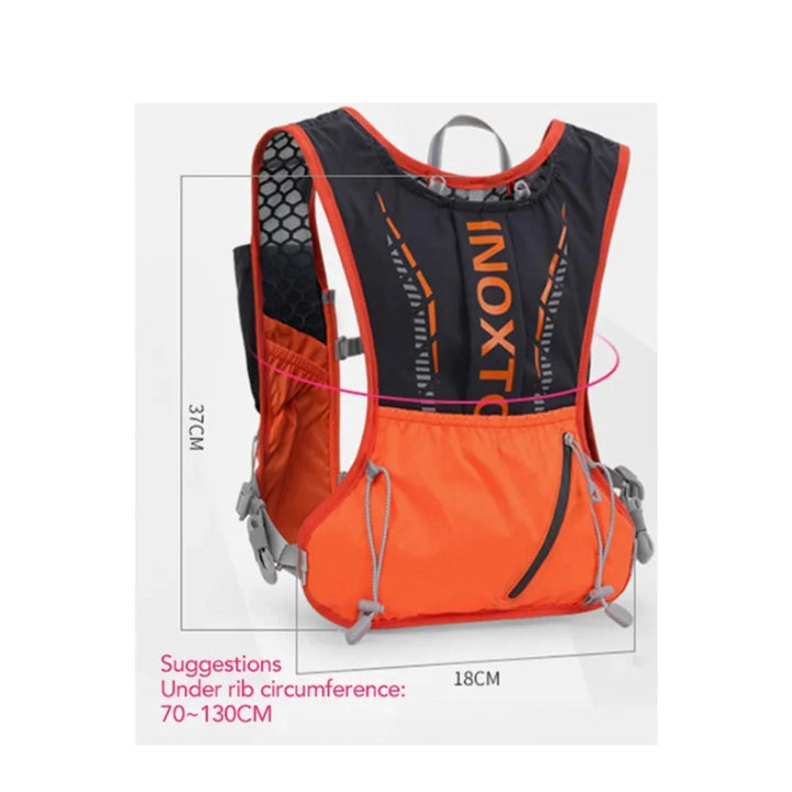 CarryQuest® - Lichtgewicht Hardlooprugzak Hydratatievest - 5L Capaciteit - Hoogwaardig Nylon - Slijtvast - Zwart