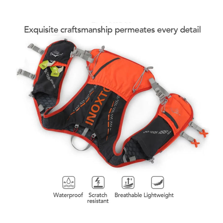 CarryQuest® - Lichtgewicht Hardlooprugzak Hydratatievest - 5L Capaciteit - Hoogwaardig Nylon - Slijtvast - Zwart