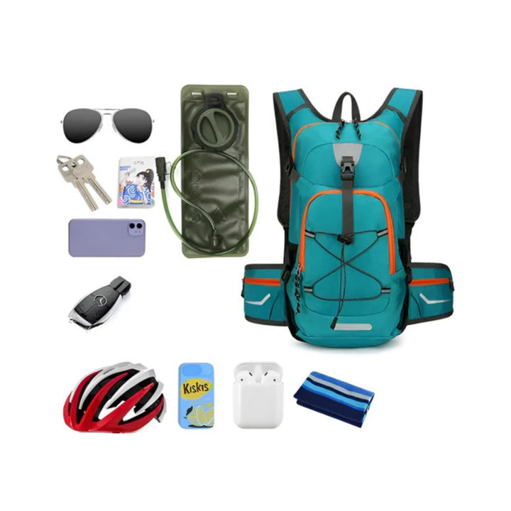 CarryQuest® - Lichtgewicht Hydratatie Fietsrugzak - Wandelen - Waterdicht Nylon - 20L - Rugzak Reizen Hydro Water Dagrugzak - Zwart