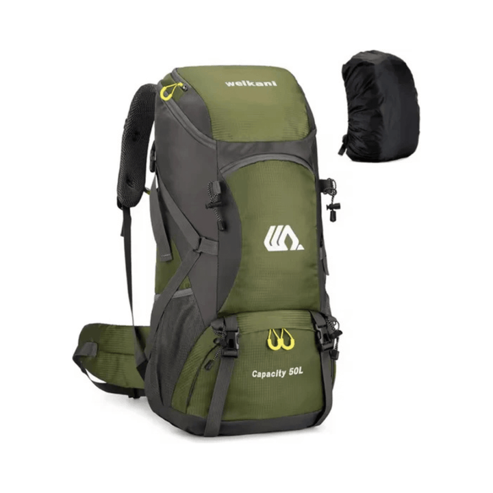 CarryQuest® - lichtgewicht - regenhoes - wandelrugzak - 50L - camping - Groen