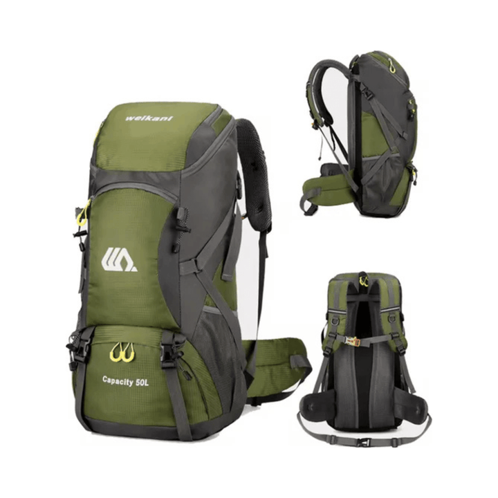CarryQuest® - lichtgewicht - regenhoes - wandelrugzak - 50L - camping - Groen