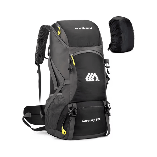 CarryQuest® - lichtgewicht - regenhoes - wandelrugzak - 50L - camping - Zwart