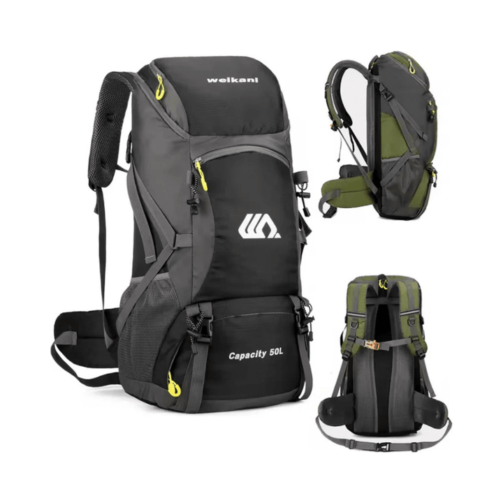 CarryQuest® - lichtgewicht - regenhoes - wandelrugzak - 50L - camping - Zwart