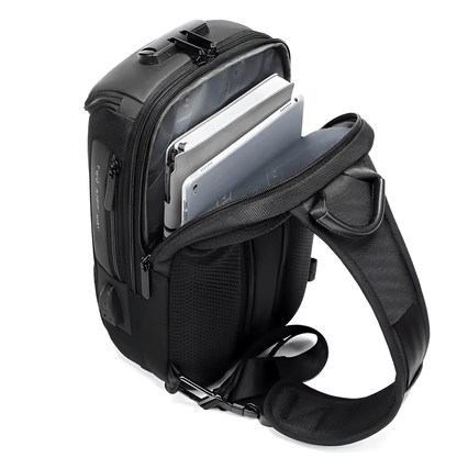 CarryQuest® - Luxe Anti - Diefstal Schoudertas Heren, Waterdicht - Lichtgewicht - 2 kleuren