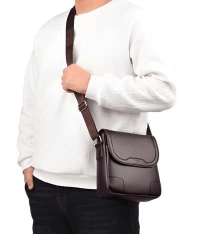 Carryquest® - Luxe Heren Lederen Schoudertas - Waterdicht - Crossbody Messenger bag - 2 kleurenCarryQuest