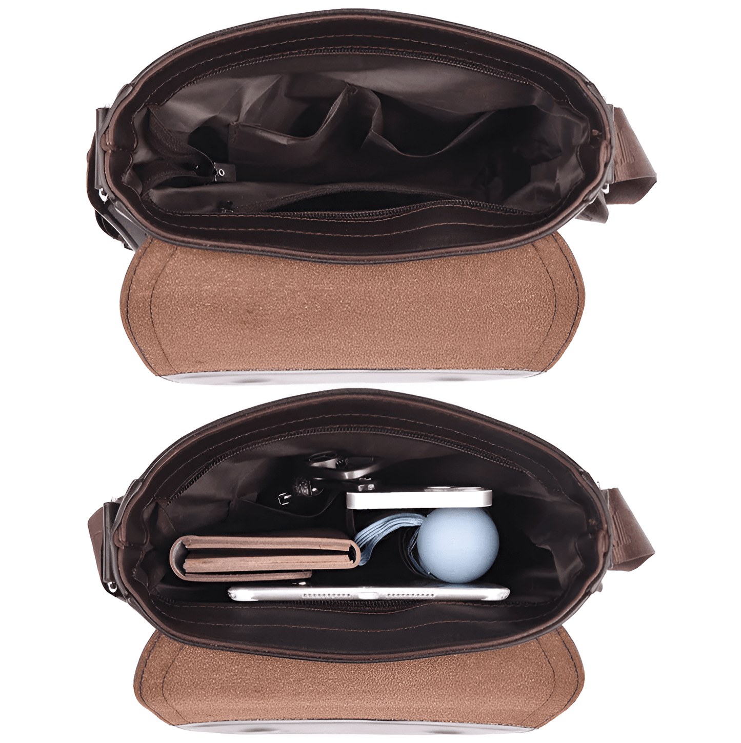 Carryquest® - Luxe Heren Lederen Schoudertas - Waterdicht - Crossbody Messenger bag - 2 kleurenCarryQuest