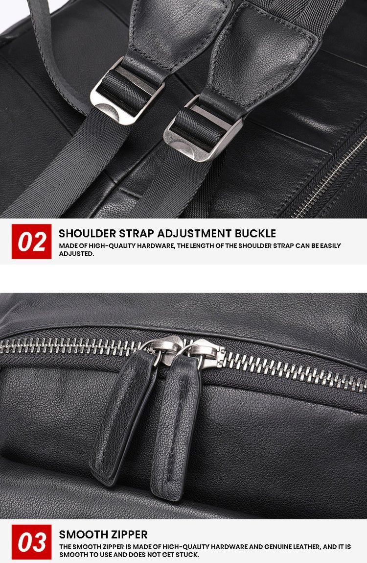 CarryQuest® Luxe Leer Rugzak - 38x29x13cm - 13L - Stijlvol & PraktischCarryQuest®simpleNiet Klaar