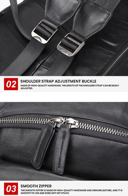 CarryQuest® Luxe Leer Rugzak - 38x29x13cm - 13L - Stijlvol & PraktischCarryQuest®simpleNiet Klaar